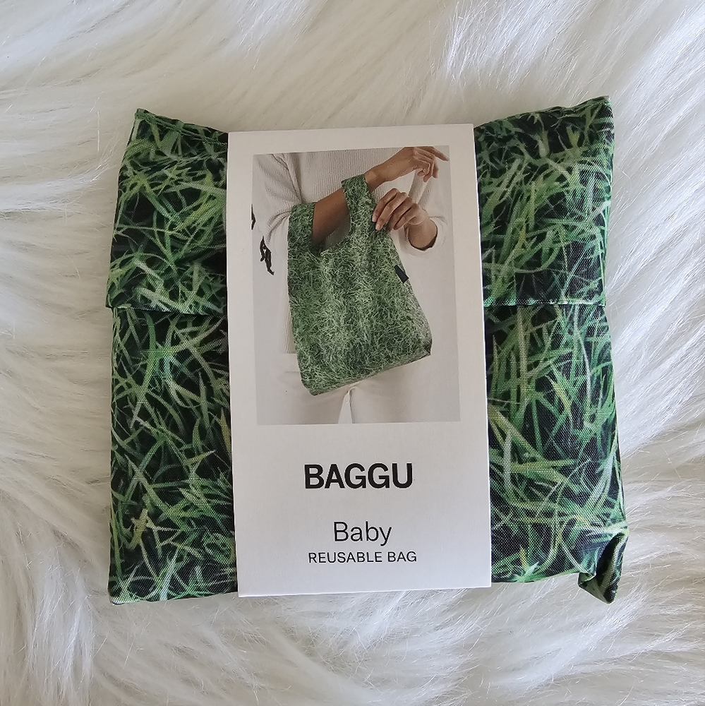 NWT BAGGU Baby Printed Reusable Tote Grass - Picture 4 of 4
